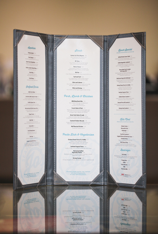 Tri-fold Dine In Menu