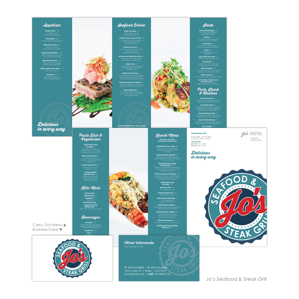 Carry Out Menu + Business Card